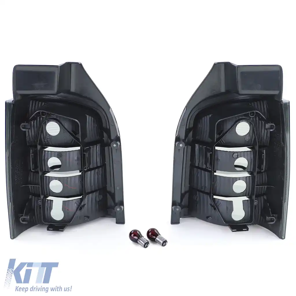 Set de stopuri cu sticlă clară și fum negru, potrivit pentru VW Bus T5 2003-2009 cu hayon-image-6190621