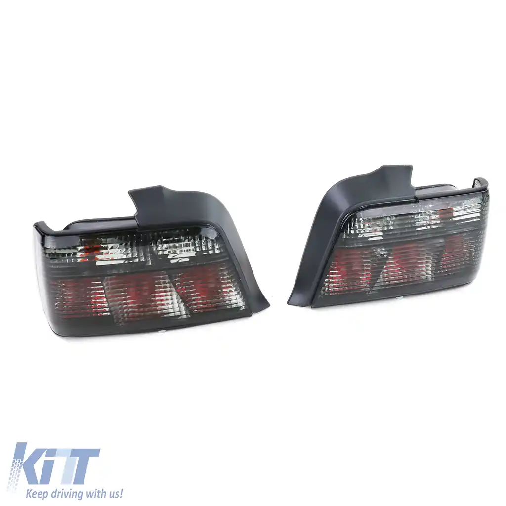 Set de Stopuri cu Sticlă Clară și Fum Negru, potrivit pentru BMW Seria 3 E36 Sedan 1990-1999-image-6209420