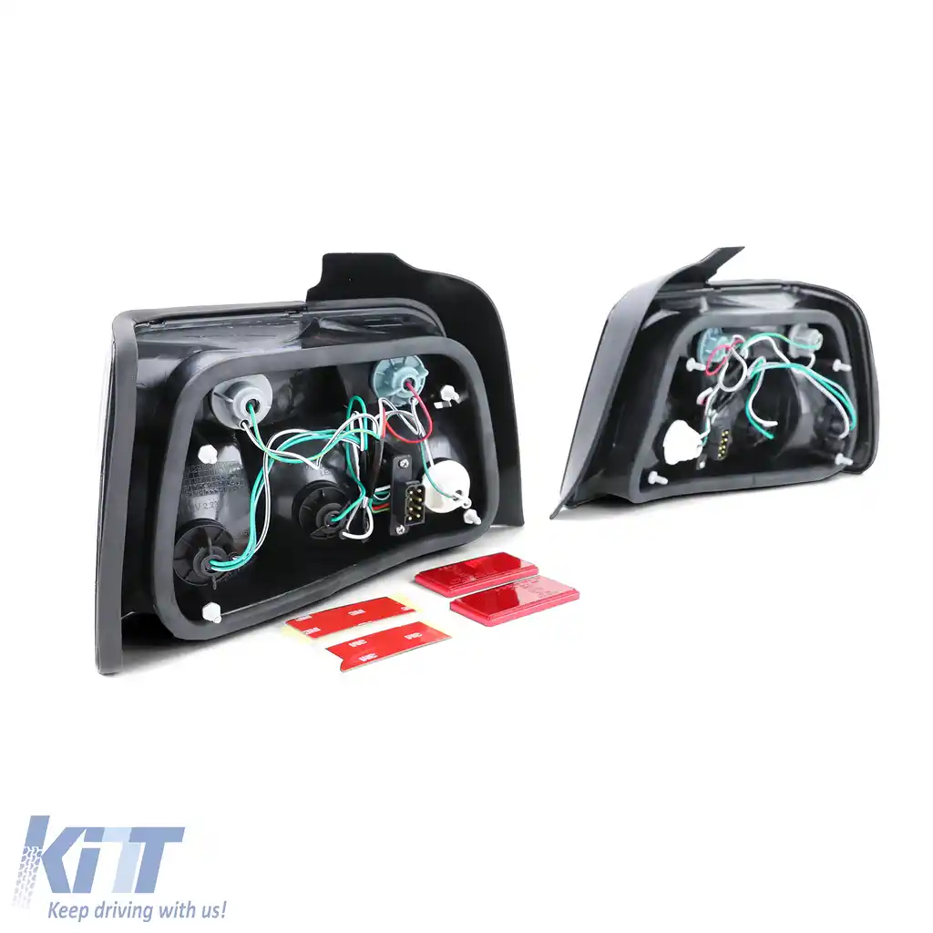 Set de Stopuri cu Sticlă Clară și Fum Negru, potrivit pentru BMW Seria 3 E36 Sedan 1990-1999-image-6209421