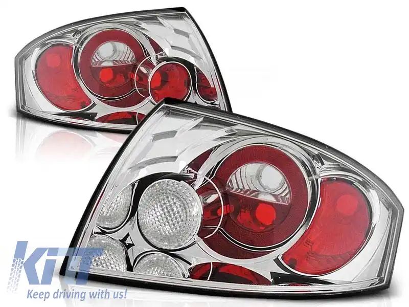 Set de stopuri de tuning potrivit pentru Audi TT 1999-2006 cu bază cromată, stânga și dreapta