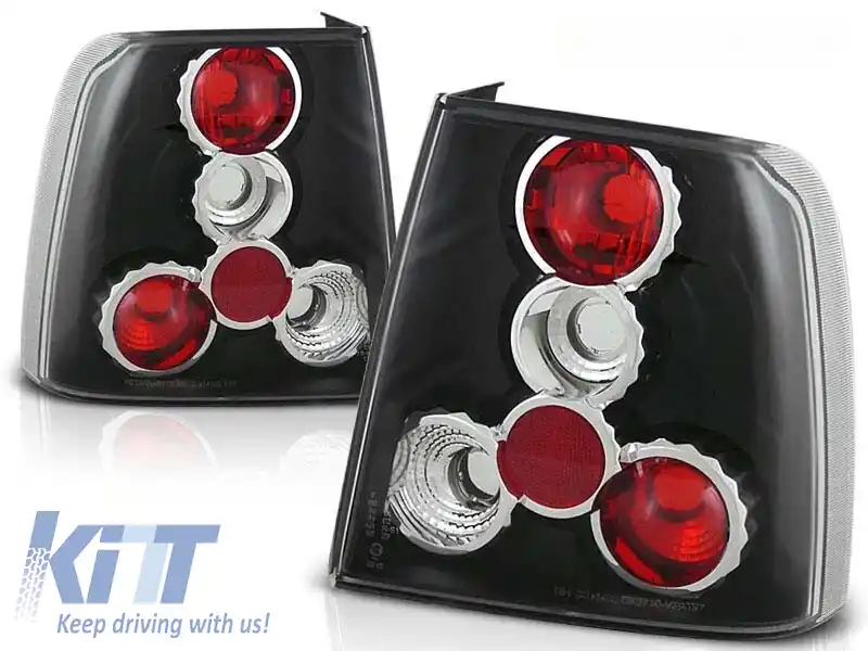 Set de stopuri de tuning potrivit pentru Volkswagen PASSAT B5 11.1996-08.2000 sedan cu bază neagră, stânga și dreapta