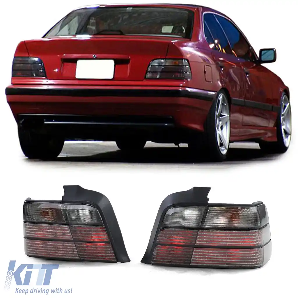 Set de stopuri fumurii negre potrivit pentru BMW Seria 3 E36 sedan 1990-1998