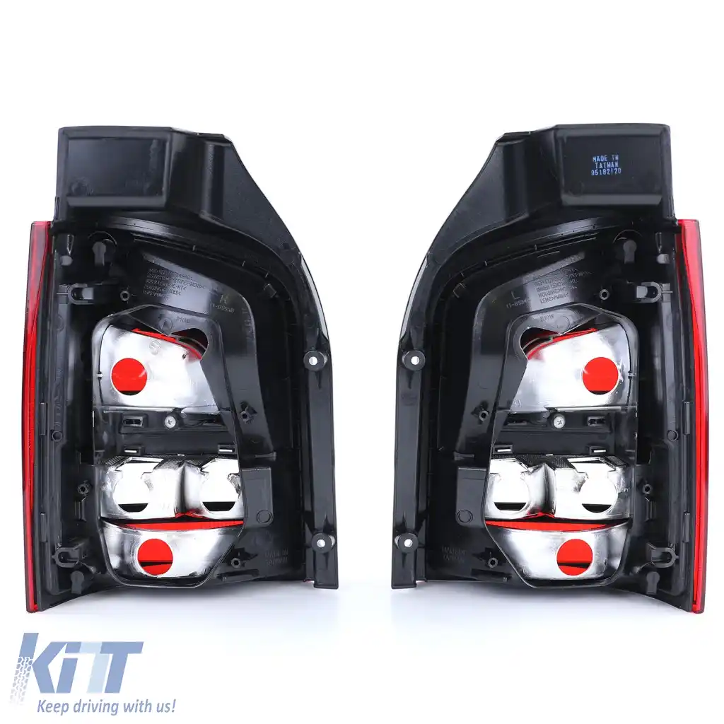 Set de stopuri fumurii roșii potrivit pentru VW T5.2 Facelift Bus Transporter Multivan 09-15-image-6278475