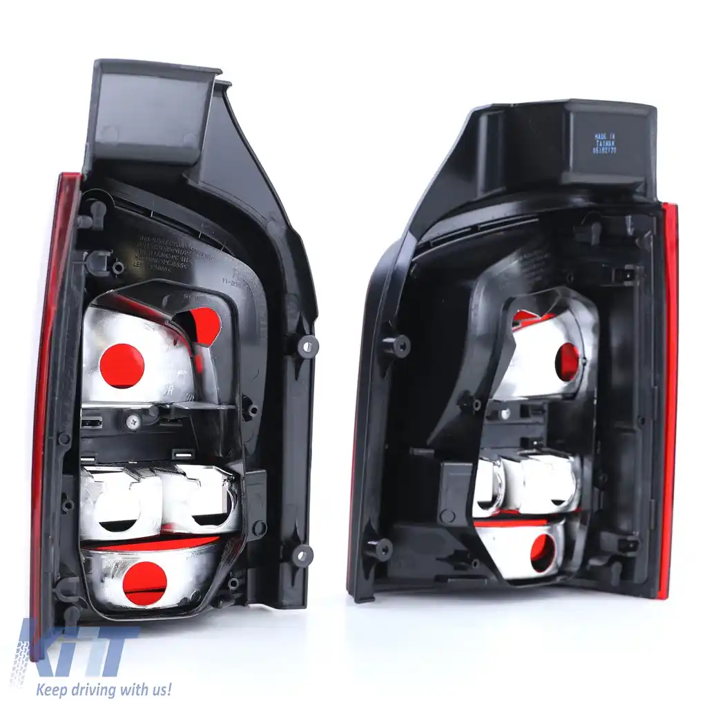 Set de stopuri fumurii roșii potrivit pentru VW T5.2 Facelift Bus Transporter Multivan 09-15-image-6278476