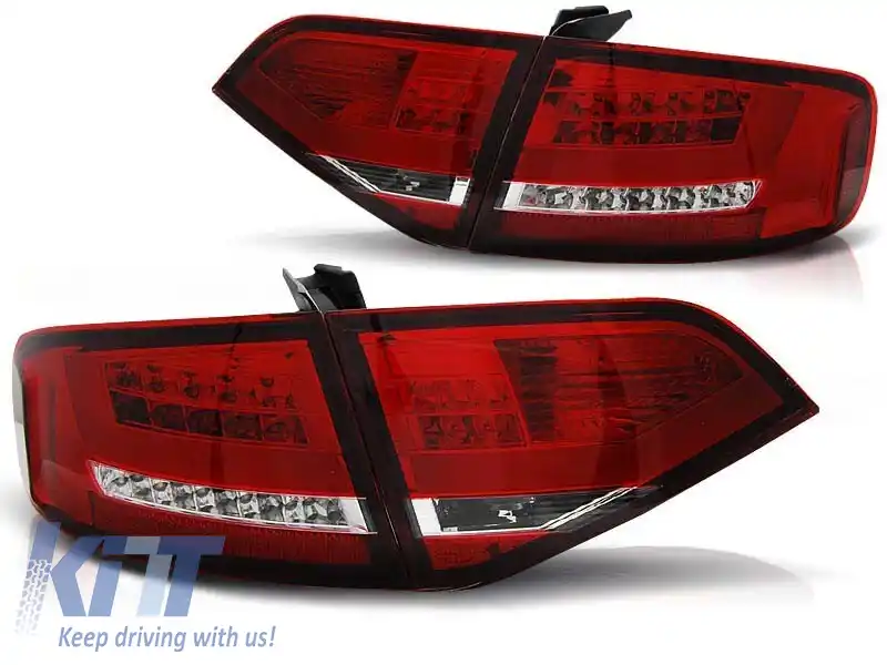 Set de stopuri LED de tuning potrivit pentru Audi A4 B8 2008-2011 sedan, versiune fără stopuri LED de fabrică, stânga și dreapta