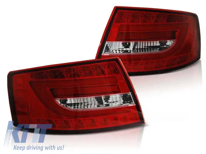 Set de stopuri LED de tuning potrivit pentru Audi A6 C6 04.2004-2008 sedan, versiune cu stopuri LED de fabrica (conector cu 7 pini), stânga și dreapta