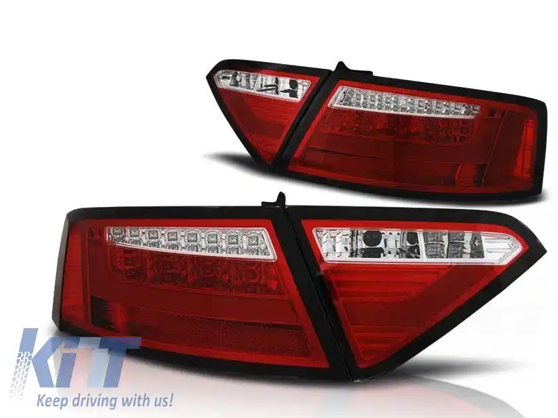 Set de stopuri LED de tuning potrivit pentru Audi A5 2007-06.2011 coupe, versiune fără stopuri LED de fabrică, stânga și dreapta