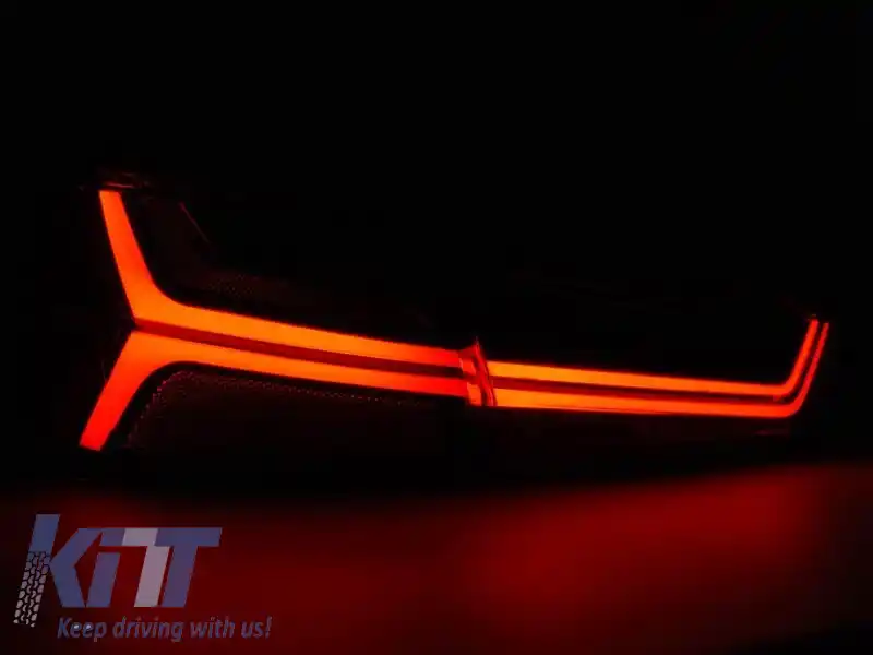 Set de stopuri LED de tuning potrivit pentru Audi A6 C7 sedan 2011-2014 roșu/alb, stânga și dreapta, pentru modelul cu stopuri LED din fabrică-image-6151593