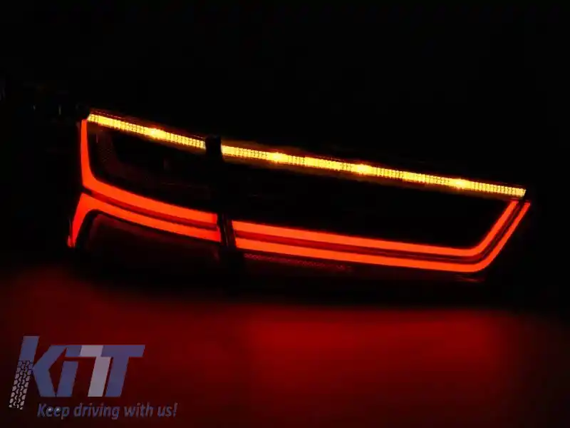 Set de stopuri LED de tuning potrivit pentru Audi A6 C7 sedan 2011-2014 roșu/alb, stânga și dreapta, pentru modelul cu stopuri LED din fabrică-image-6151594