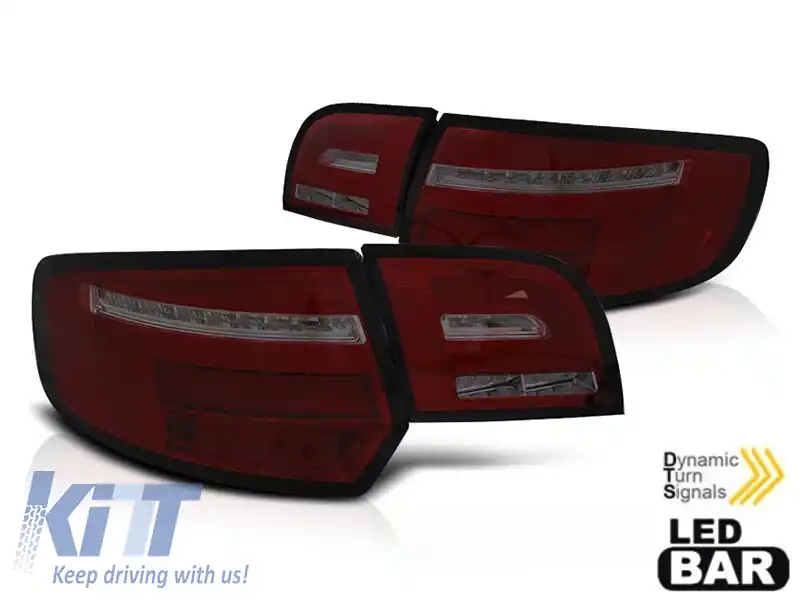 Set de stopuri LED de tuning potrivit pentru Audi A3 8P sportback 2008-2012 bază fumurie roșie, stânga și dreapta