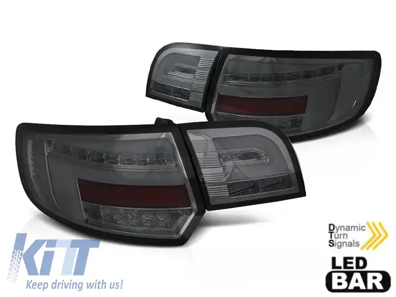 Set de stopuri LED de tuning potrivit pentru Audi A3 8P sportback 2008-2012 bază complet fumurie, stânga și dreapta