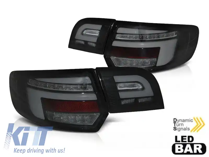 Set de stopuri LED de tuning potrivit pentru Audi A3 8P sportback 2008-2012 bază complet fumurie, stânga și dreapta