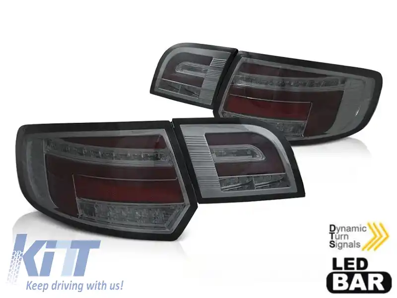 Set de stopuri LED de tuning potrivit pentru Audi A3 8P sportback 2008-2012 bază complet fumurie, stânga și dreapta