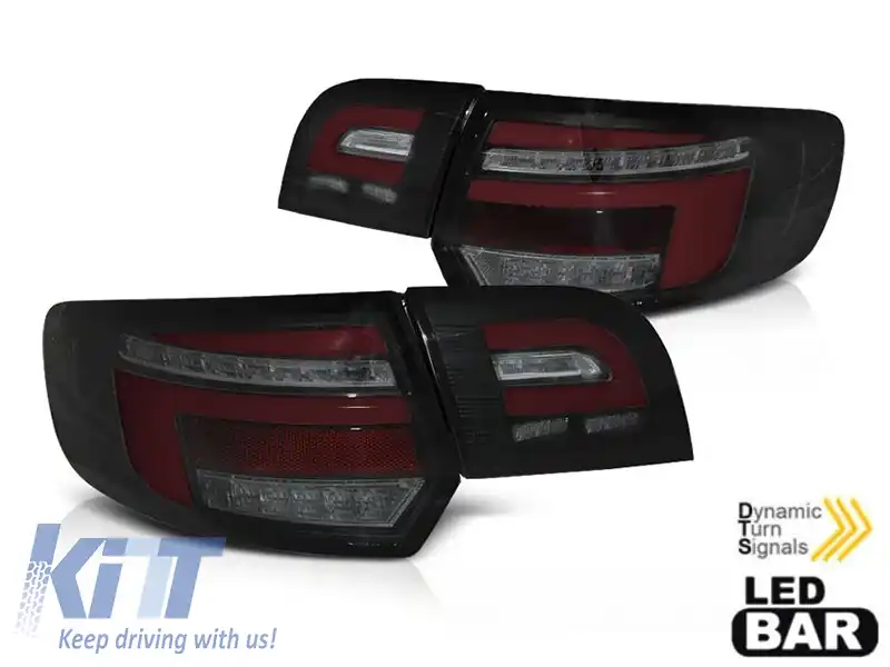 Set de stopuri LED de tuning potrivit pentru Audi A3 8P sportback 2008-2012 bază complet fumurie, stânga și dreapta