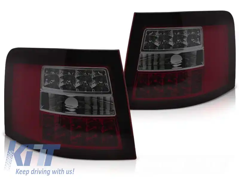 Set de stopuri LED de tuning potrivit pentru Audi A6 C5 break 1997-2004 roșu/întunecat, stânga și dreapta