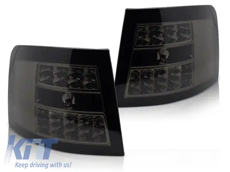 Set de stopuri LED de tuning potrivit pentru Audi A6 C5 break 1997-2004 fumurii, stânga și dreapta