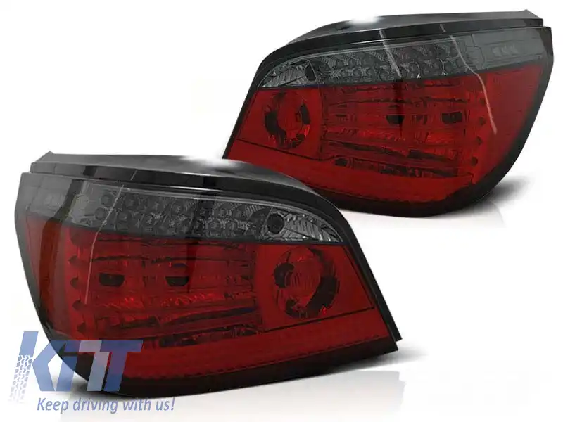 Set de stopuri LED de tuning potrivit pentru BMW Seria 5 E60 07.2003-2007 roșu/întunecat, stânga și dreapta