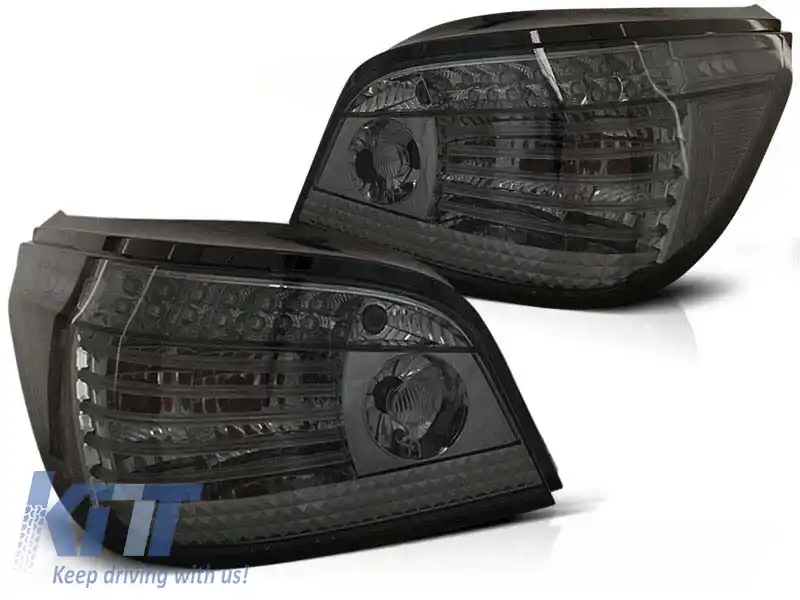 Set de stopuri LED de tuning potrivit pentru BMW Seria 5 E60 07.2003-2007 fumurii, stânga și dreapta