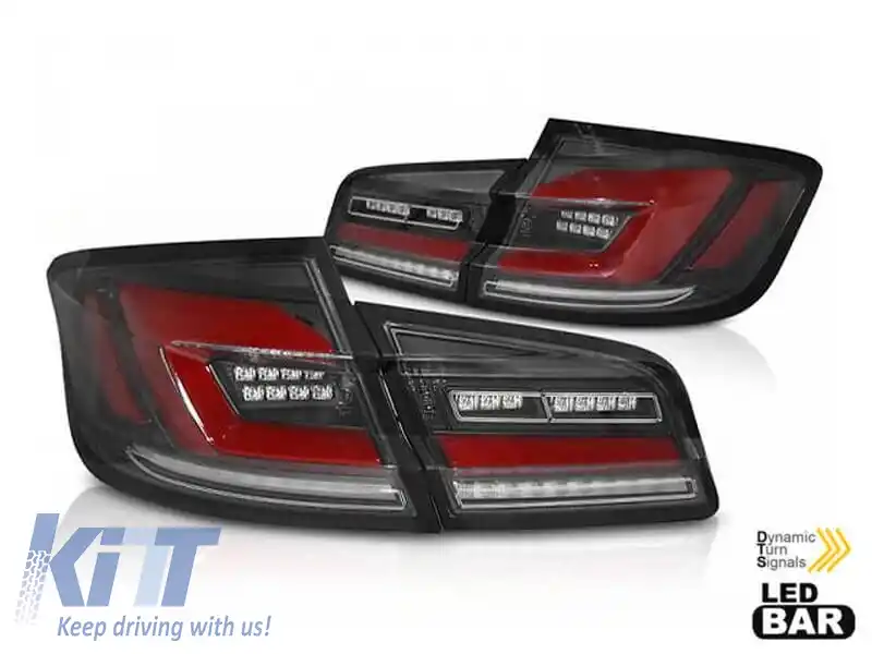 Set de stopuri LED de tuning potrivit pentru BMW Seria 5 F10 2010-2016, fumurii, stânga și dreapta