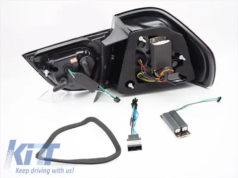 Set de stopuri LED de tuning potrivit pentru BMW Seria 3 E90 2009-2011 fumurii, stânga și dreapta-image-6151920
