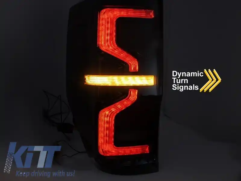 Set de stopuri LED de tuning potrivit pentru Ford Ranger 2011-2018, cu semnal de întoarcere dinamic, bază fumurie neagră, stânga și dreapta-image-6237748