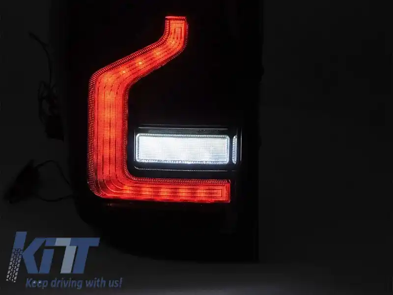 Set de stopuri LED de tuning potrivit pentru Ford Ranger 2011-2018, cu semnal de întoarcere dinamic, bază fumurie neagră, stânga și dreapta-image-6237749