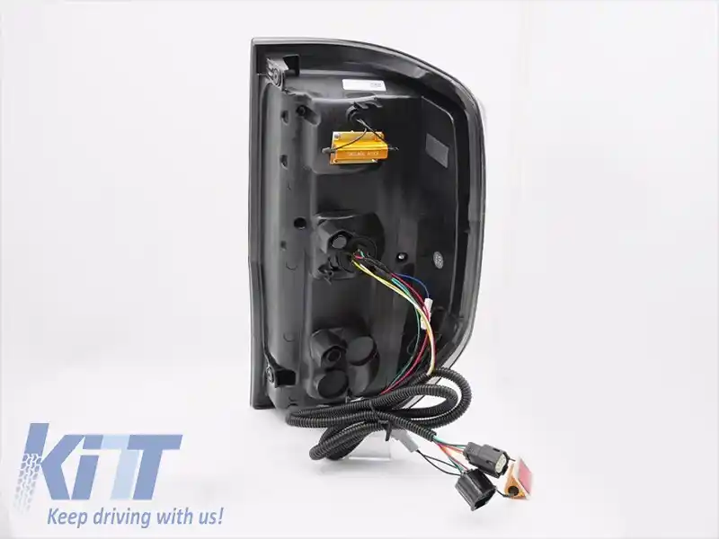 Set de stopuri LED de tuning potrivit pentru Ford Ranger 2011-2018, cu semnal de întoarcere dinamic, bază fumurie neagră, stânga și dreapta-image-6237750