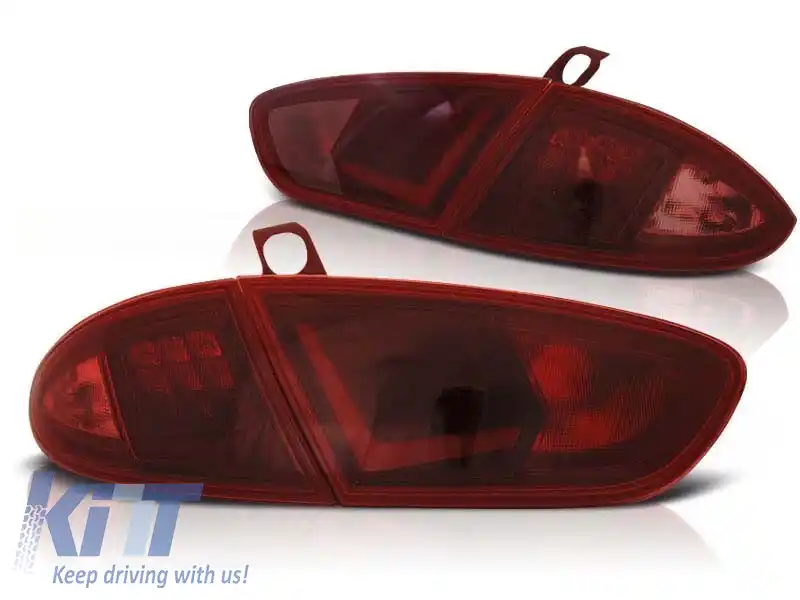 Set de stopuri LED de tuning potrivit pentru Seat Leon 03.2009-2013 cu bază roșie, stânga și dreapta