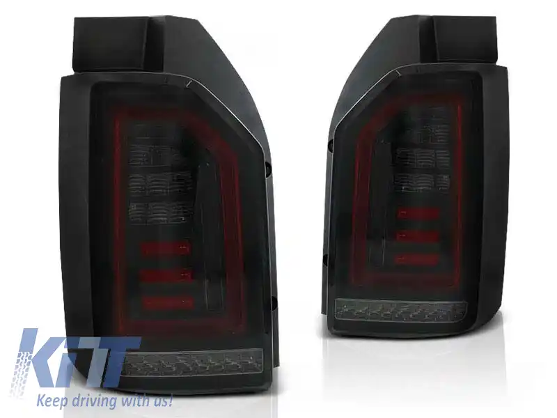 Set de stopuri LED de tuning potrivit pentru VW T6 după 2015 negru/roșu, stânga și dreapta