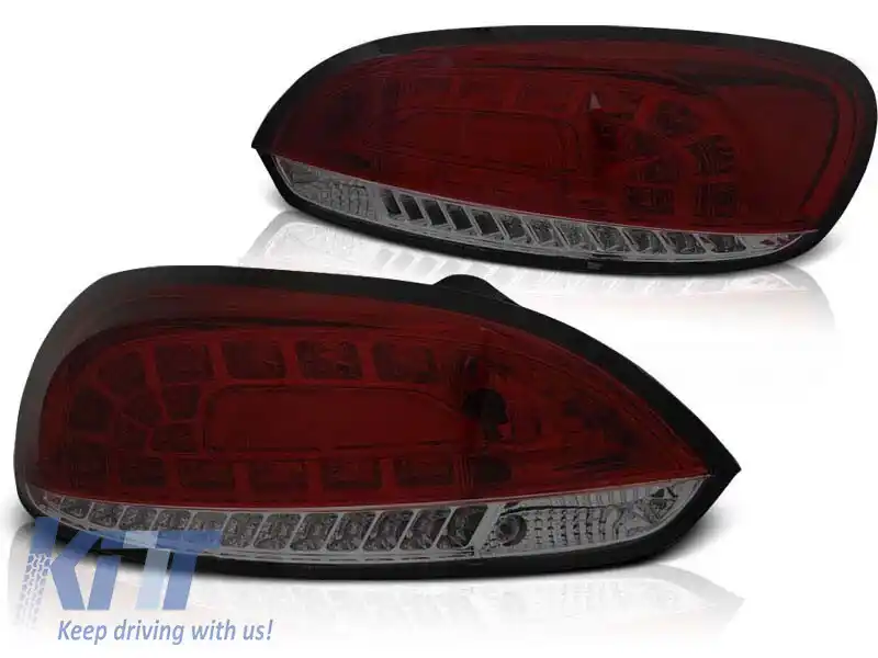 Set de stopuri LED de tuning potrivit pentru VW Scirocco III 2008-04.2014 roșu/întunecat, stânga și dreapta
