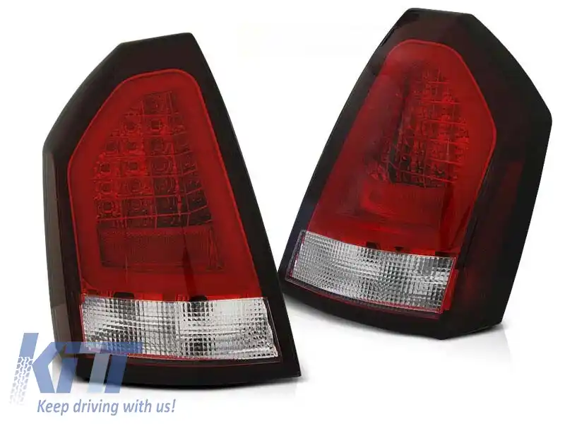 Set de stopuri LED de tuning potrivit pentru Chrysler 300C 2005-2008 roșu/alb, stânga și dreapta