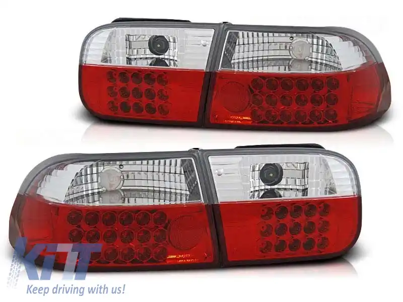 Set de stopuri LED de tuning potrivit pentru Honda CIVIC 09.1991-08.1995 sedan/coupe, stânga și dreapta