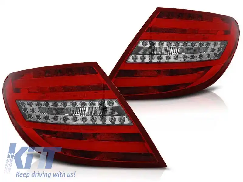 Set de stopuri LED de tuning potrivit pentru Mercedes C-Class W204 2007-2010 sedan, stânga și dreapta
