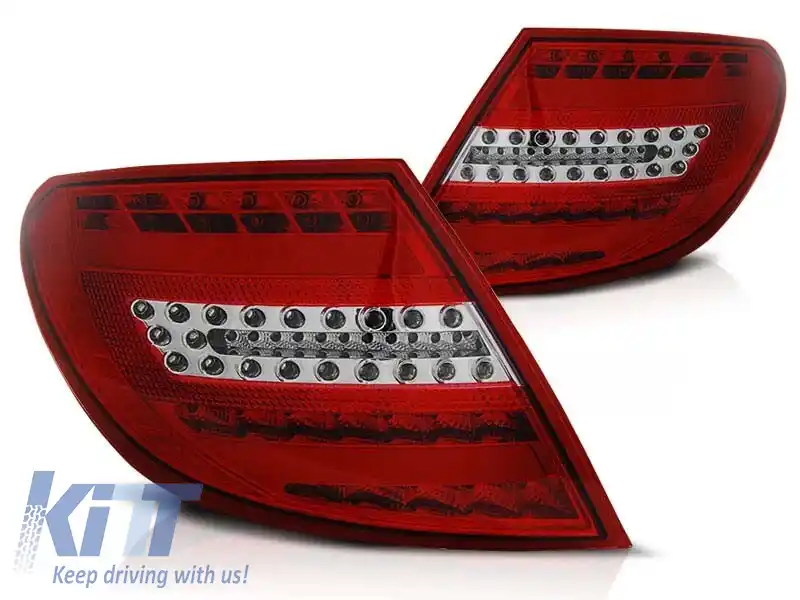Set de stopuri LED de tuning potrivit pentru Mercedes C-Class W204 2007-2010 sedan, stânga și dreapta