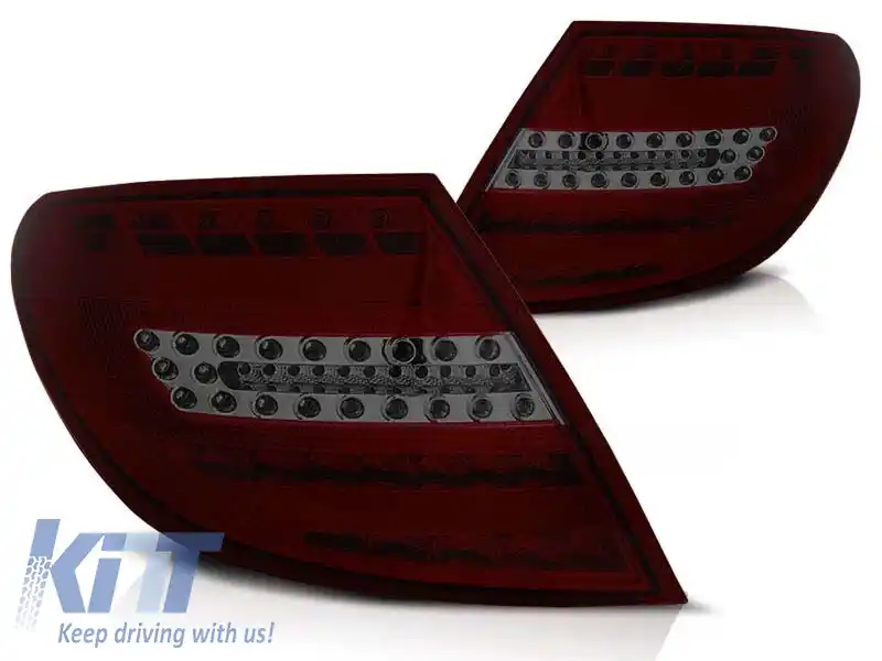 Set de stopuri LED de tuning potrivit pentru Mercedes C-Class W204 2007-2010 sedan, stânga și dreapta