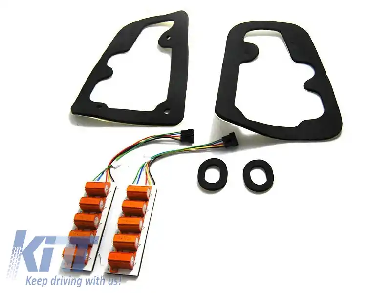 Set de stopuri LED de tuning potrivit pentru Mercedes ML W164 2005-2008 fumurii, 5 pini, stânga și dreapta-image-6152095