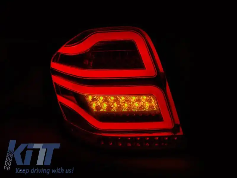 Set de stopuri LED de tuning potrivit pentru Mercedes ML W164 2005-2008 fumurii, 5 pini, stânga și dreapta-image-6152096