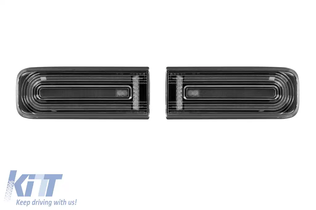 Set de stopuri LED de tuning potrivit pentru Mercedes G-Class W464 2018-2024 bază neagră, stânga și dreapta