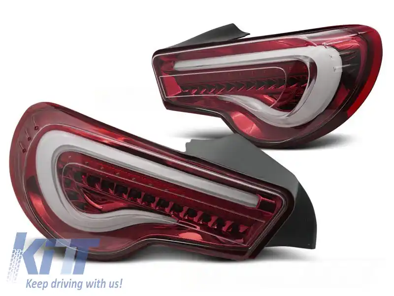 Set de stopuri LED de tuning potrivit pentru Toyota GT86 2012-2021 roșu/alb, stânga și dreapta