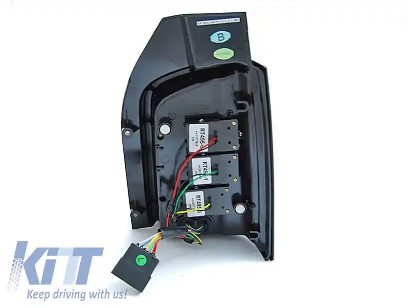 Set de stopuri LED de tuning potrivit pentru Volkswagen T5 2010-2015, bază complet fumurie, stânga și dreapta-image-6238098