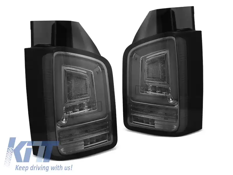 Set de stopuri LED fumurii de tuning, potrivite pentru Volkswagen T5 2010-2015, stânga și dreapta