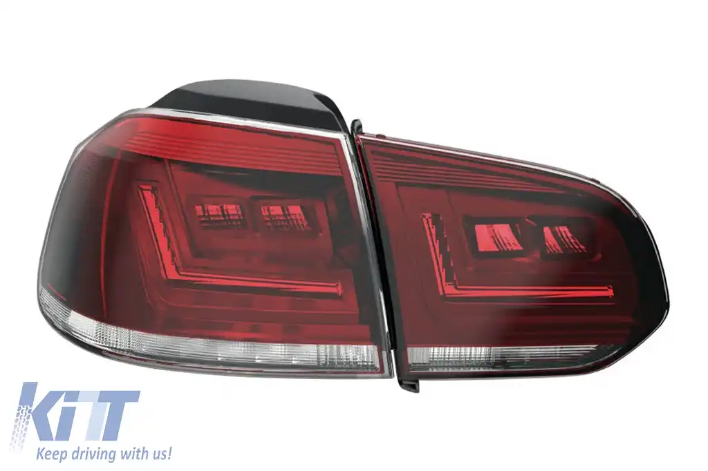 Set de stopuri LED Osram potrivit pentru VW Golf VI 2008-2013, bază roșie și albă, stânga și dreapta-image-6238327