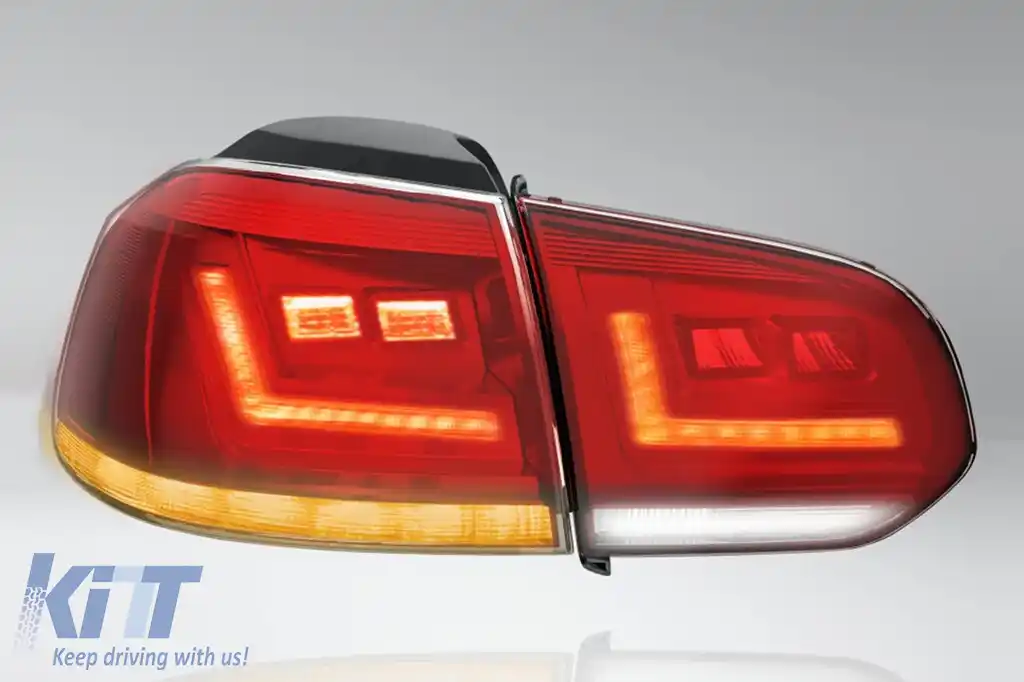 Set de stopuri LED Osram potrivit pentru VW Golf VI 2008-2013, bază roșie și albă, stânga și dreapta-image-6238329