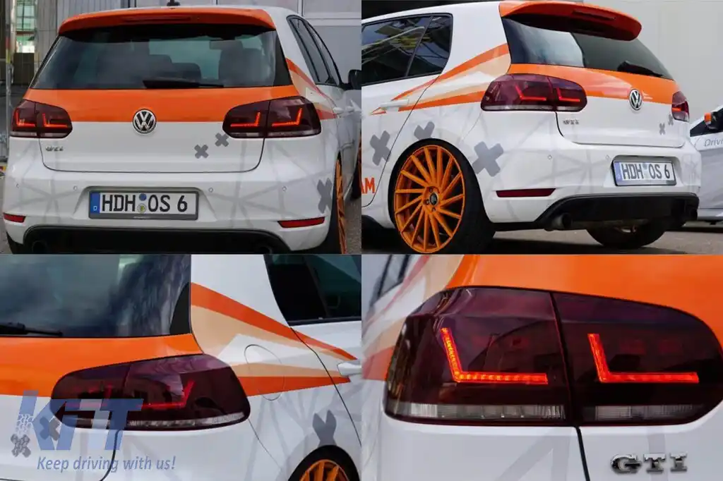 Set de stopuri LED Osram potrivit pentru VW Golf VI 2008-2013, bază roșie și albă, stânga și dreapta-image-6238330