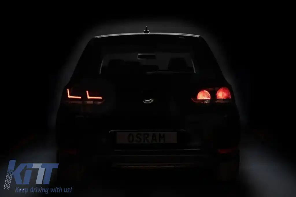 Set de stopuri LED Osram potrivit pentru VW Golf VI 2008-2013, bază roșie și albă, stânga și dreapta-image-6238331