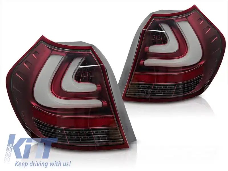 Set de stopuri LED potrivit pentru BMW Seria 1 E87 2004-2007, cu bază roșie, stânga și dreapta