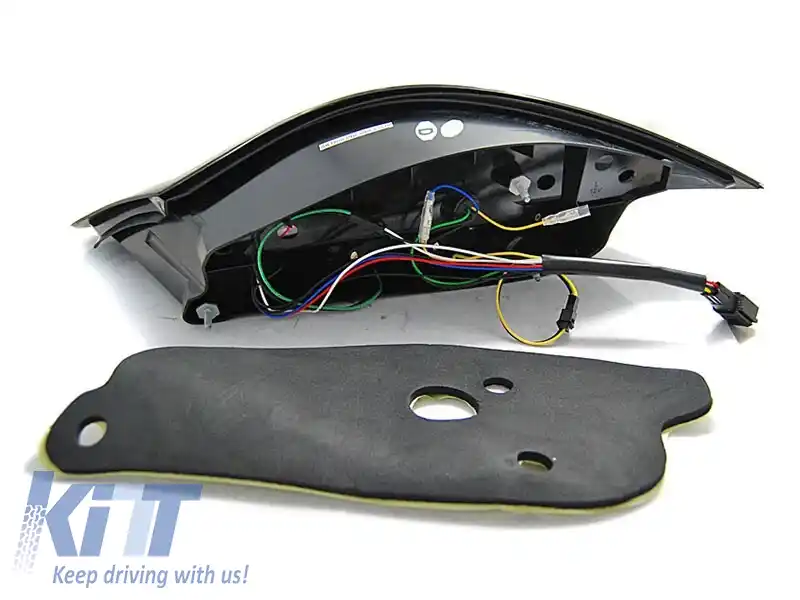 Set de stopuri LED potrivit pentru Porsche Boxer 978, Cayman 987C 2009-2012, bază neagră-roșie, stânga și dreapta-image-6152209