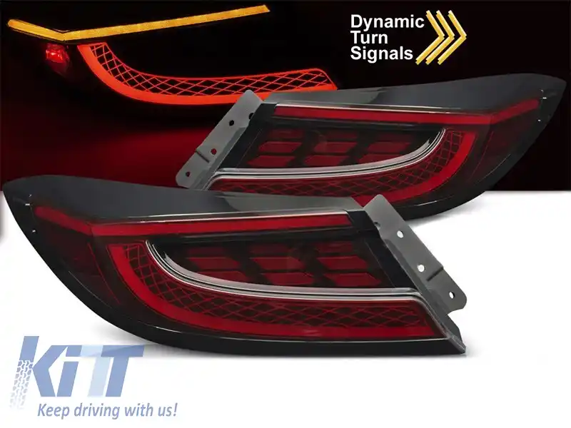 Set de stopuri LED potrivit pentru Toyota GR86 după 2021, bază roșie, stânga și dreapta-image-6237943