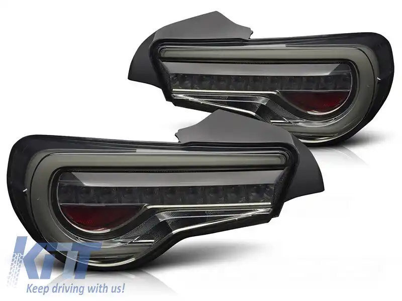 Set de stopuri LED potrivit pentru Toyota GT86 2012-2021, bază fumurie, stânga și dreapta