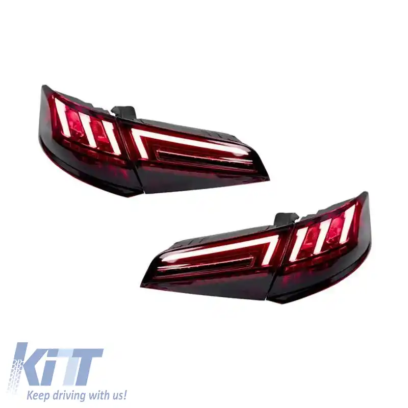 Set de stopuri potrivit pentru Audi A3 8V 2013-2019 Sportback Led Bar Roșu/Fumuriu-image-6322231